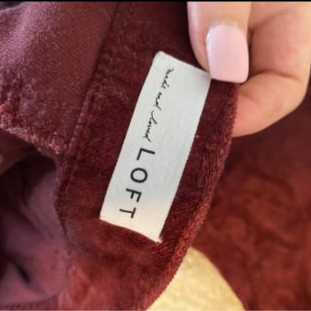 Loft maroon pants - Picture 3 of 4